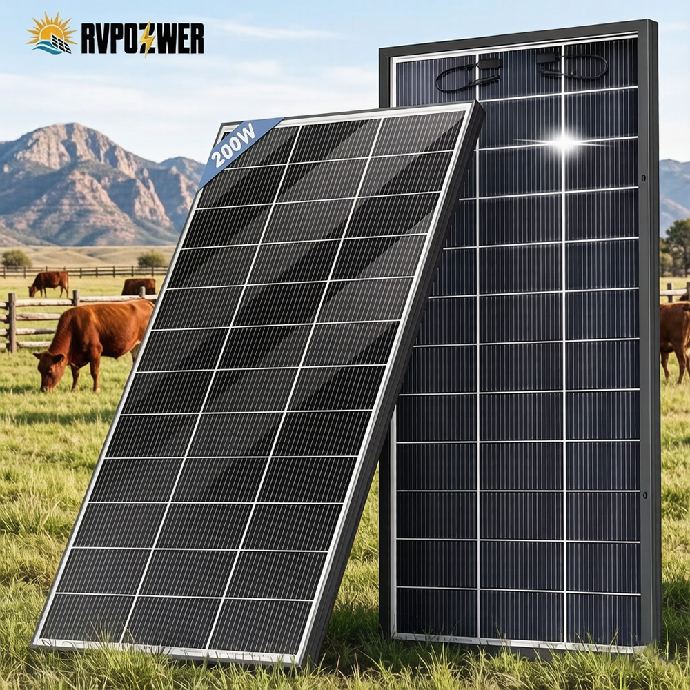 RVPOZWER Bifacial Solar Panel  - Solar Panel 200W ulasan dan harga