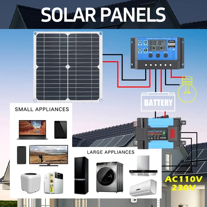 6000W Solar Kit Equipped with  - Solar Panel 200W ulasan dan harga
